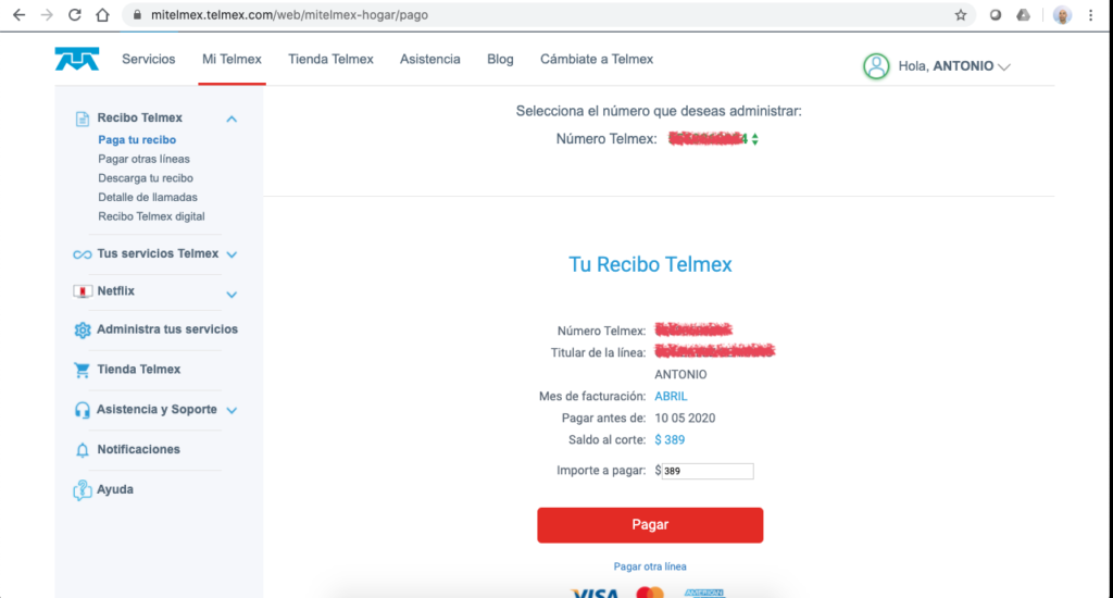 consulta de saldo telmex en linea